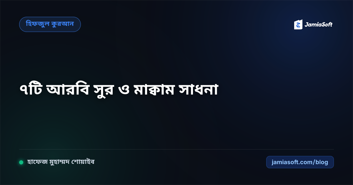 হিফজ ছাত্রদের জন্য সুন্দর সুরের ৭টি মাক্বামাত (বায়াতি, হিজাজ, নাহাওয়ান্দ) সাধনা ও শ্বাস নিয়ন্ত্রণ এসওপি